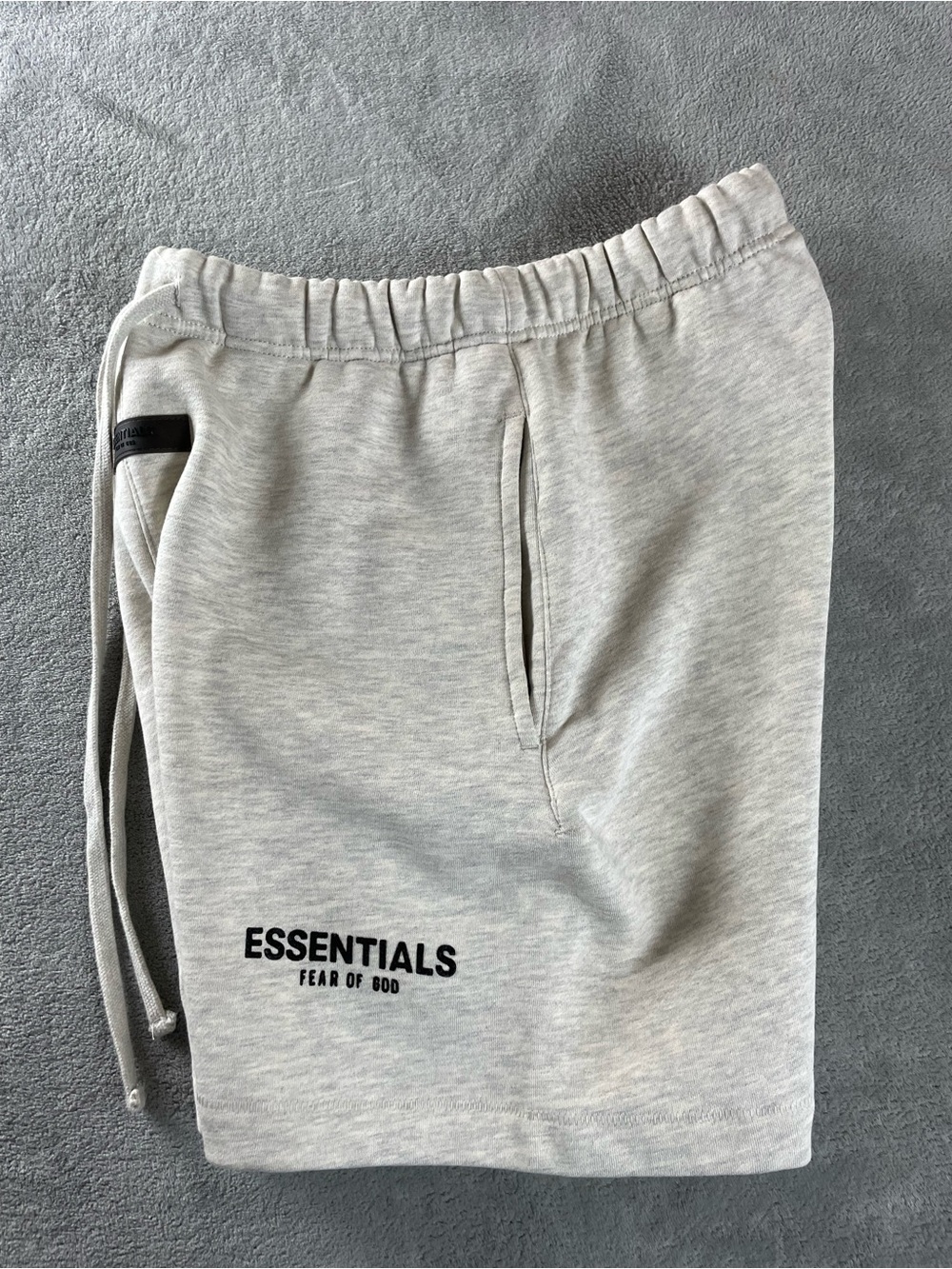 Fear of God Essentials Shorts Gray Cotton Polyester Fleece, Pockets Drawstrings - Picture 13 of 14